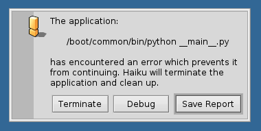 Debug dialog