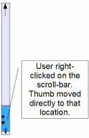 Right-click scrolling