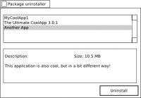 PackageUninstaller simple concept sketch