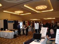 View of the exhibit hall (Haiku booth, second from the left).